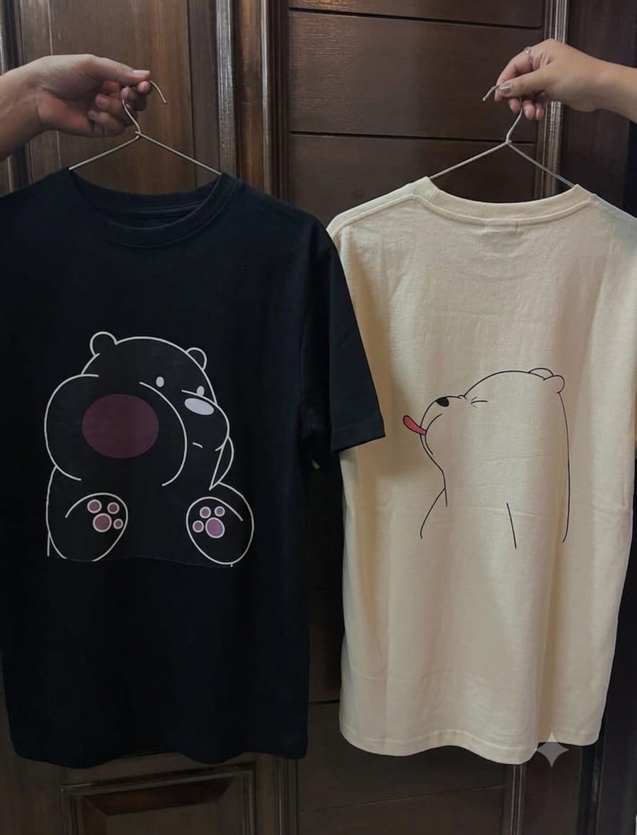 Couple Oversized Fit T-shirts (Set of 2)