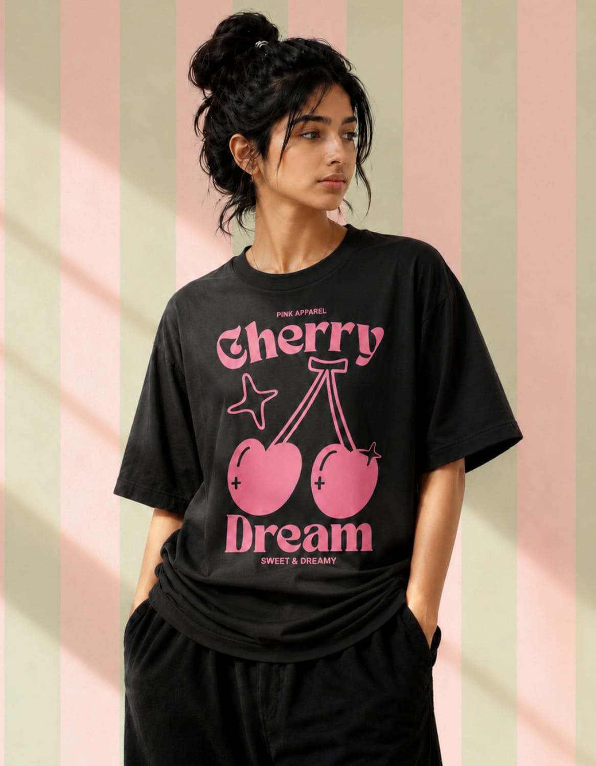 Girl Cherry Oversized Classic Tee