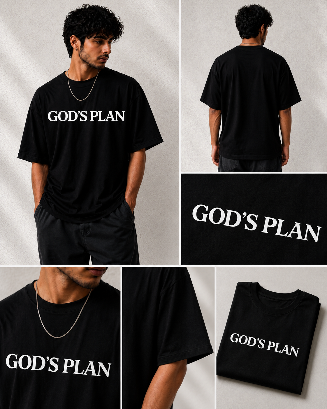 Unisex Oversized God"s Plan Tee