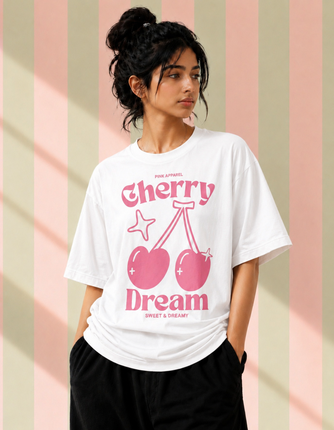 Girl Cherry Oversized Classic Tee
