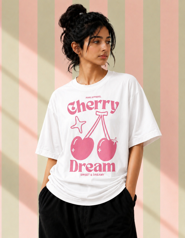 Girl Cherry Oversized Classic Tee