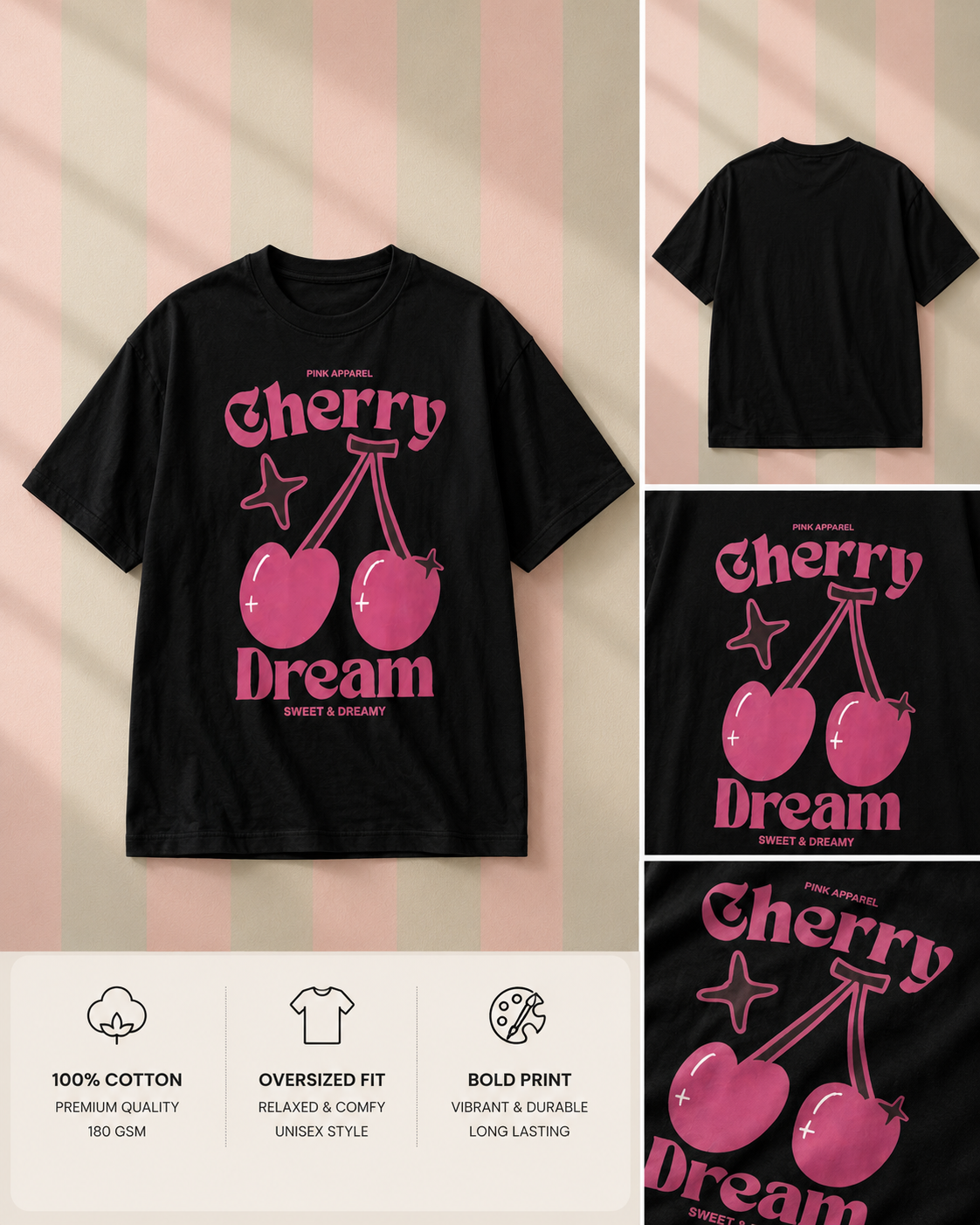 Girl Cherry Oversized Classic Tee